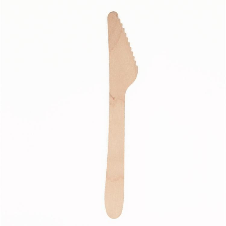 Papstar Holzmesser pure, 16,5 cm – kompostierbar – 25 Stk.