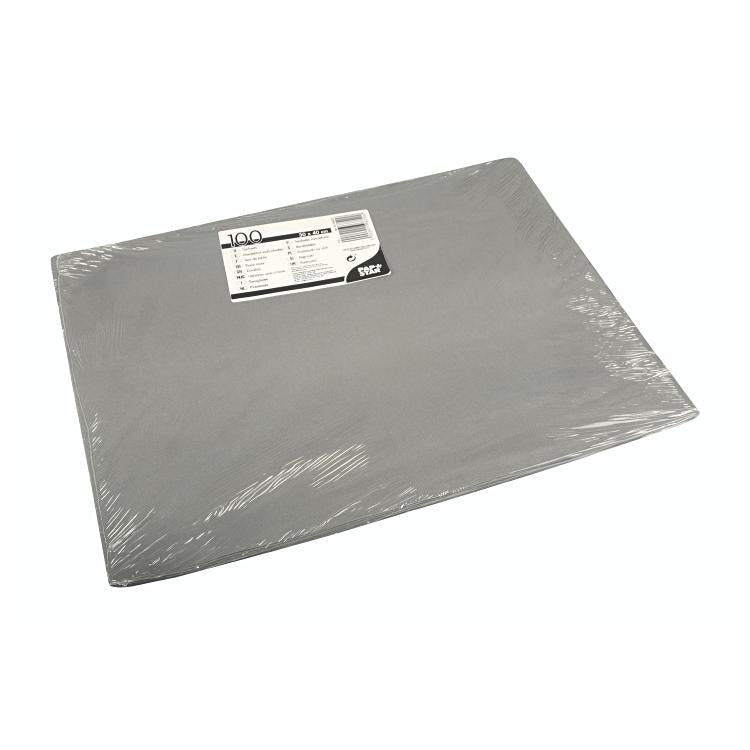 Papstar Tischset – Papier, grau, 40 × 30 cm – 100 Stk.