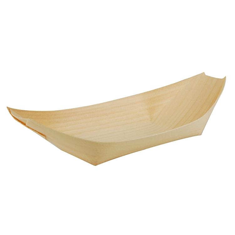 Papstar Schale, Kiefernholz, rechteckig – 19 × 10 cm – 50 Stk.