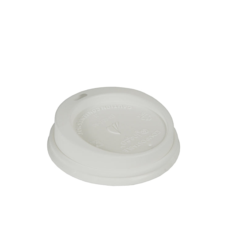 Papstar Pure Deckel für To-go-Becher Ø 8 cm, PLA – weiss – 50 Stk.