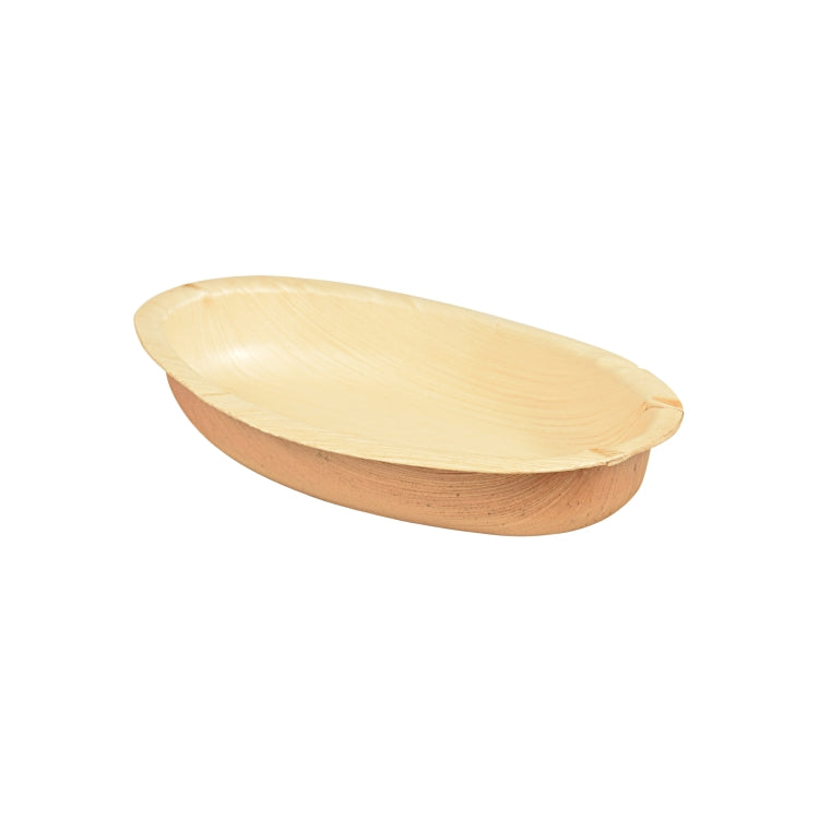 Papstar Schale Pure, Palmblatt, Oval – 300 ml, 125 × 200 × 30 mm, Natur – 25 Stk.