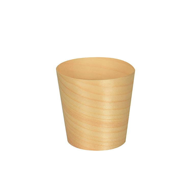 Papstar Schale pure, Holz, rund – Ø 6 cm, H 6 cm, natur – 50 Stk.