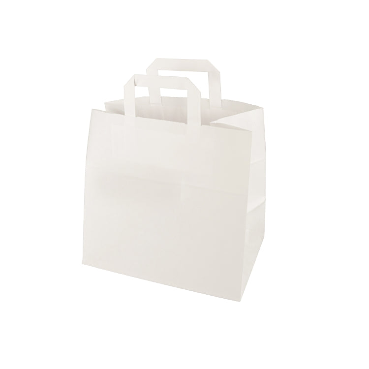 Papstar Papierbeutel – weiss, Kraftpapier, 25 × 26 × 17 cm, 50 Stück