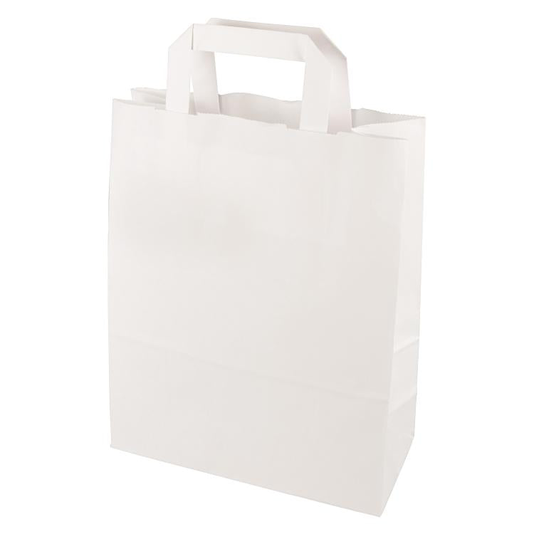 Papstar Papierbeutel – weiss, Kraftpapier, 22 × 28 × 10 cm, 50 Stück