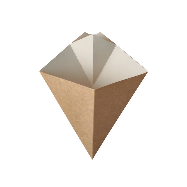 Papstar Take-away-Box PURE, Papier/Karton – 165 × 65 × 195 mm, braun/weiss – FSC – 50 Stk.