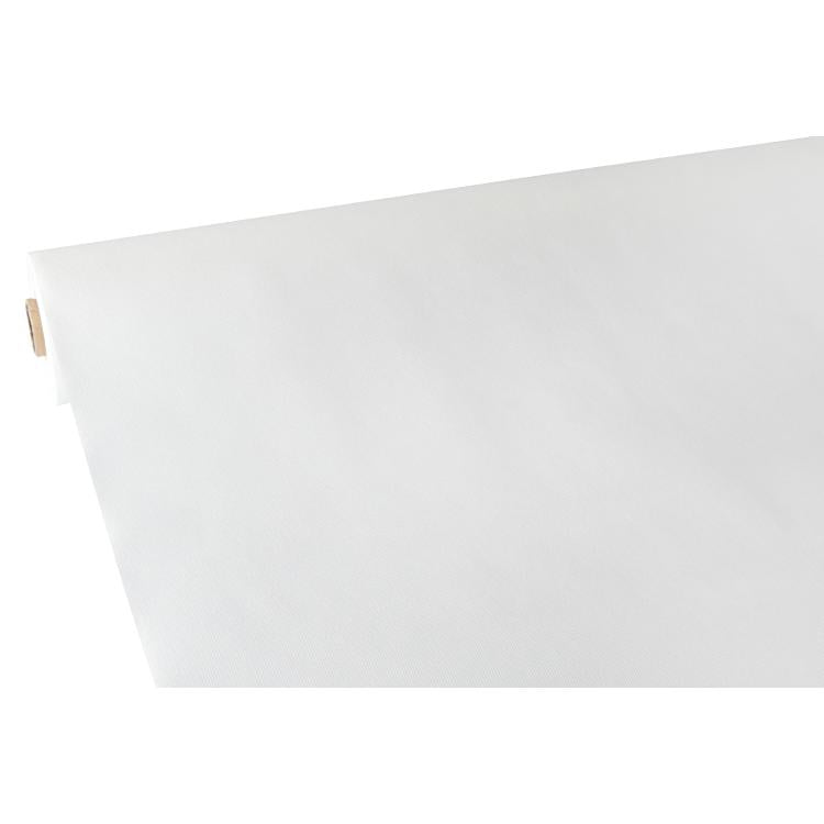 Papstar Tischdecke auf Rolle – 90 cm×40 m, Polypropylen (PP), Weiss