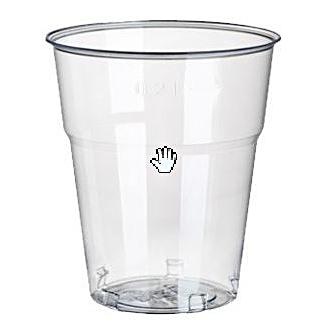 Papstar Trinkbecher HURRICANE, PET – 2 dl, transparent – 40 Stk.