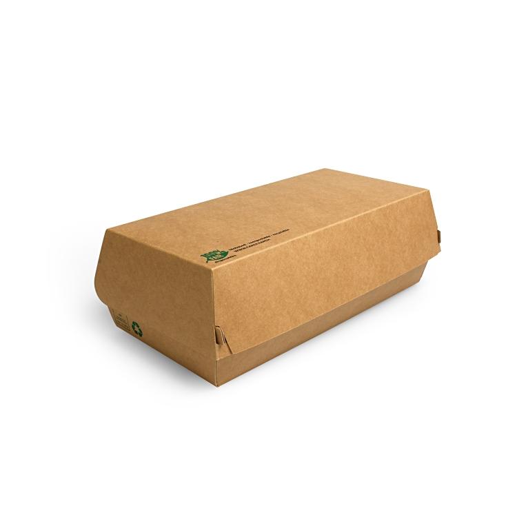 Papstar Take-away-Box PURE, Papier/Karton – 220 × 107 × 75 mm, braun – FSC – 25 Stk.