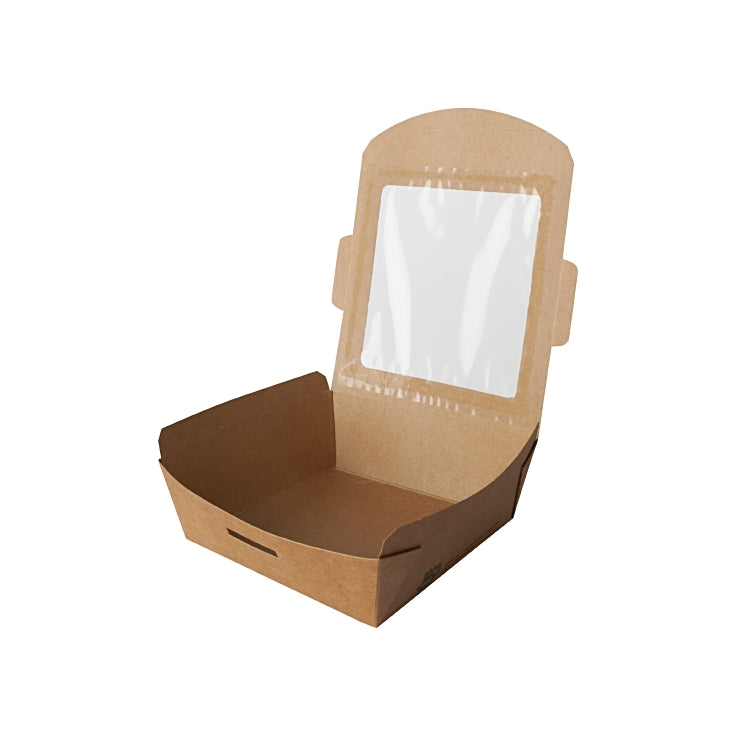 Papstar Schale PURE, Papier/Karton, quadratisch – 650 ml, 140 × 140 × 45 mm, braun – FSC – 40 Stk.