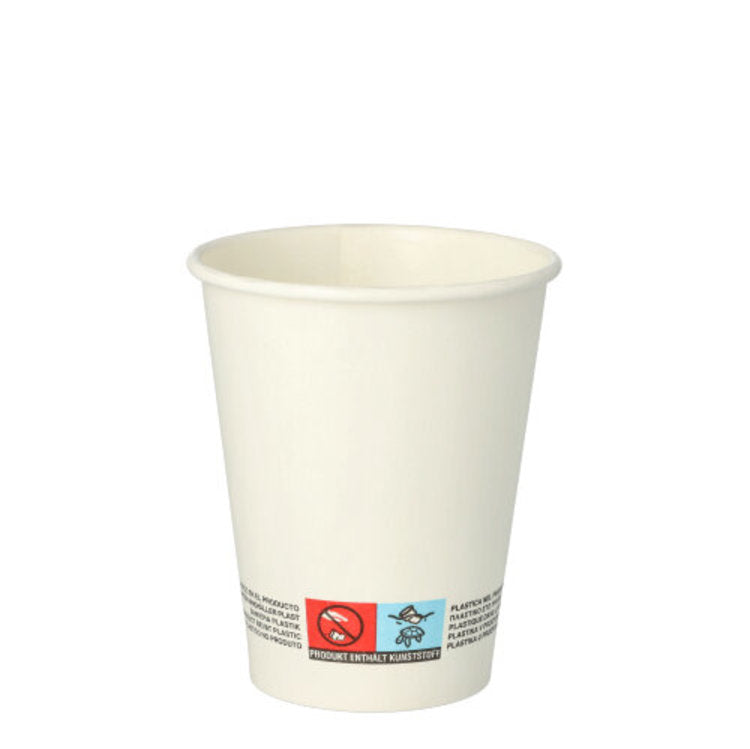 Papstar Trinkbecher, Papier, PLA-beschichtet – 2 dl, weiss – FSC – 50 Stk.