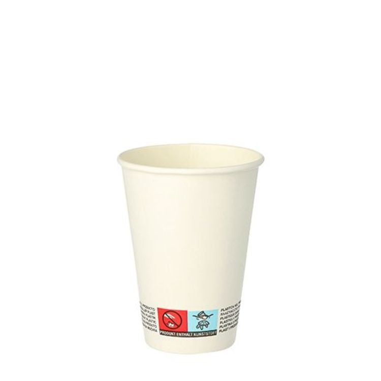 Papstar Trinkbecher, Karton, für Heissgetränke – 1,8 dl, Weiss – FSC – 50 Stk.