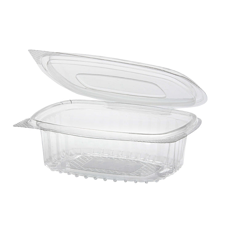 Papstar Schale, rPET, oval – 250 ml, 10,6 × 13,3 × 4,3 cm, transparent – 50 Stk.