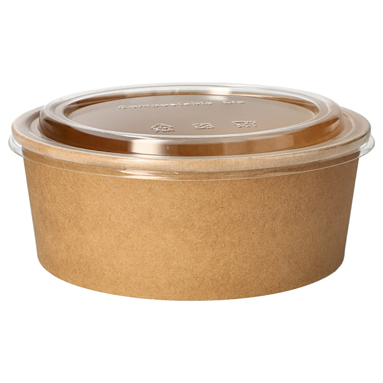 Papstar Schale, Papier, PLA-beschichtet, rund – 1,3 l, Ø 18,4 cm, braun – FSC – 50 Stk.