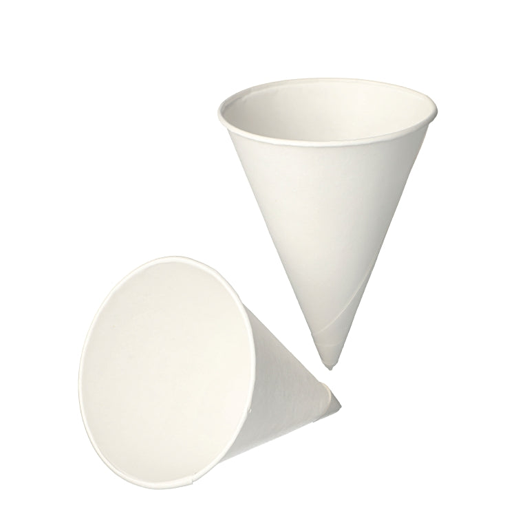 Papstar Spitzbecher, Bagasse (Zuckerrohr) – 1,5 dl, Ø 8,5 cm, weiss – 200 Stk.