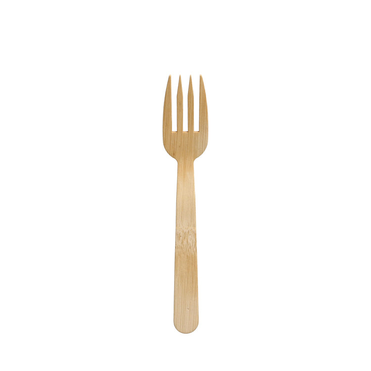 Papstar Holz-Fingerfood-Gabel PURE, 12 cm – kompostierbar – 50 Stk.