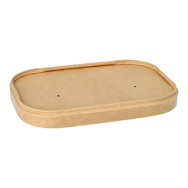 Papstar Deckel für Verpackungsbecher PAP88818, PAP88819, Papier/Karton, Braun – 173 × 123 × 20 mm – 25 Stk.