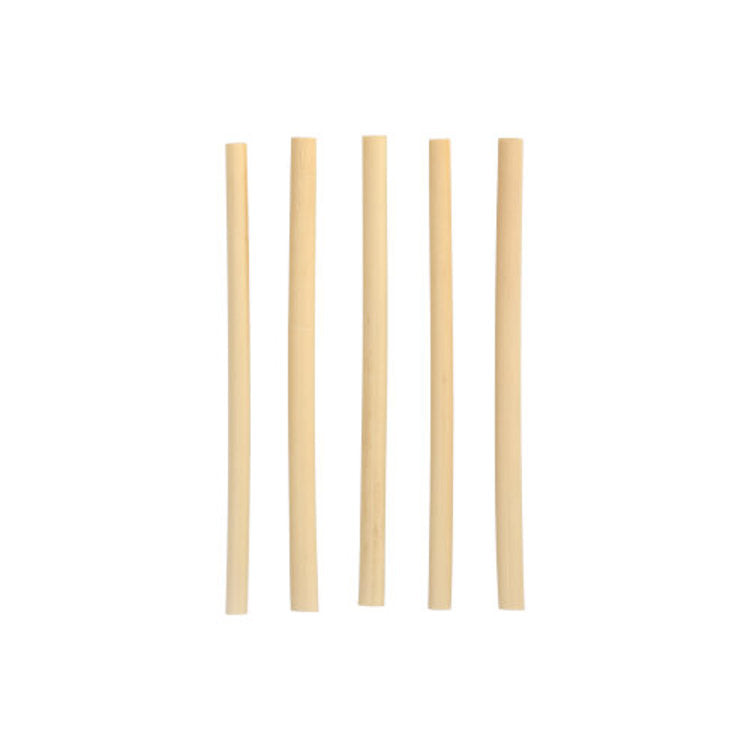 Papstar Schilfrohr Trinkhalme, Ø 7 mm, 15 cm, natur – 100 Stk.