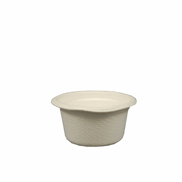 Papstar Schale PURE, Bagasse (Zuckerrohr) – 60 ml, Ø 6 cm, H 3 cm – 50 Stk.