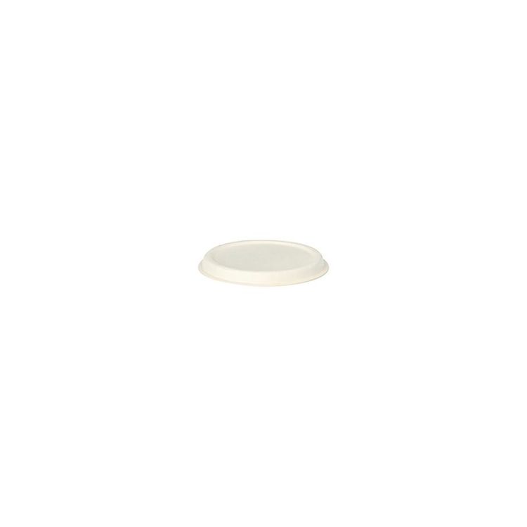 Papstar Deckel für Dressingschale, Bagasse – Ø 6 cm, weiss – 50 Stk.