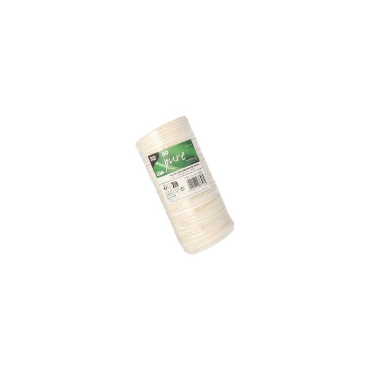 Papstar Deckel für Dressingschale, Bagasse – Ø 6 cm, weiss – 50 Stk.