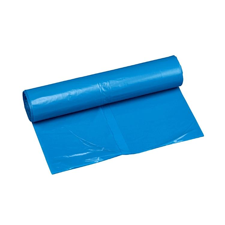 Papstar Kehrichtsack – 120 l, mit Zugband, LLDPE, blau, 700 × 1100 mm, 250 Stk