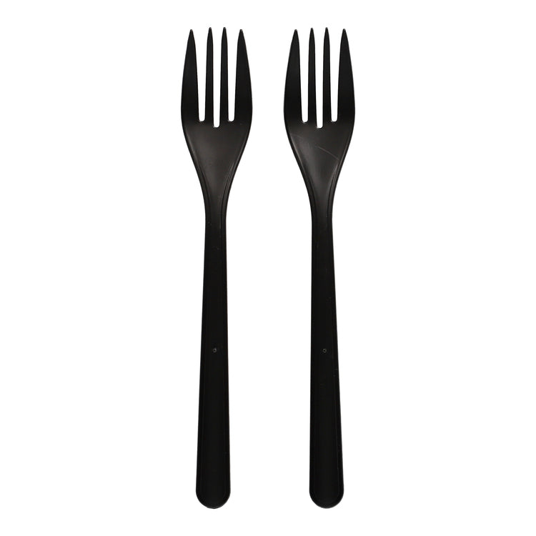 Papstar Circulware Mehrweggabel – 18,5 cm, Polypropylen, Schwarz