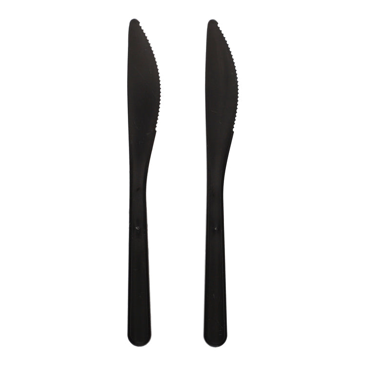 Papstar Circulware Mehrwegmesser – 50 Stk., 18,5 cm, Polypropylen, Schwarz
