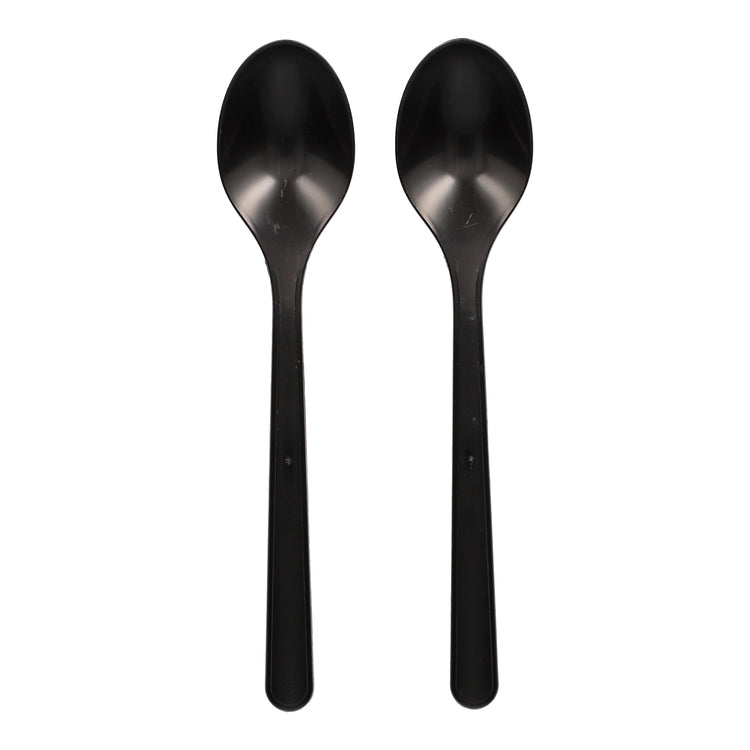 Papstar Circulware Mehrweg-Löffel – 50 Stk., 18,5 cm, Polypropylen, Schwarz