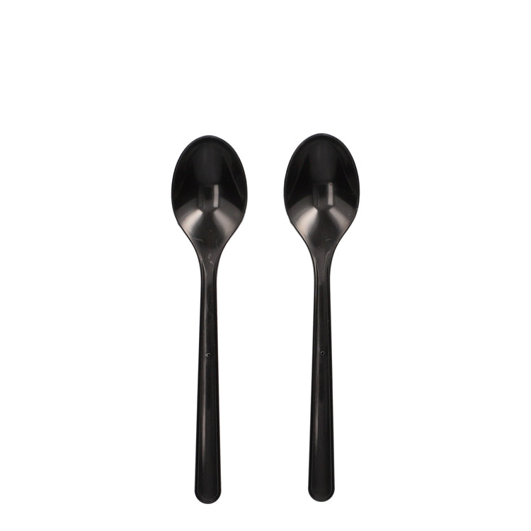 Papstar Circulware Kaffeelöffel – 50 Stk., 13,0 cm, Polypropylen, Schwarz, Mehrweg