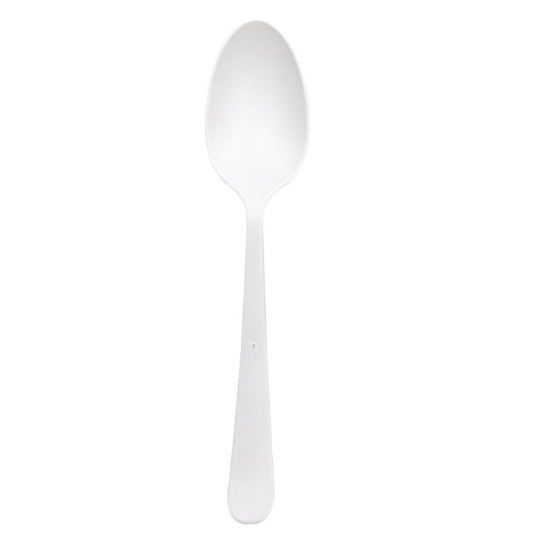 Papstar CIRCULWARE Einweg-Suppenlöffel – 200 Stk., 19 cm, Polypropylen, Weiss, spülmaschinengeeignet