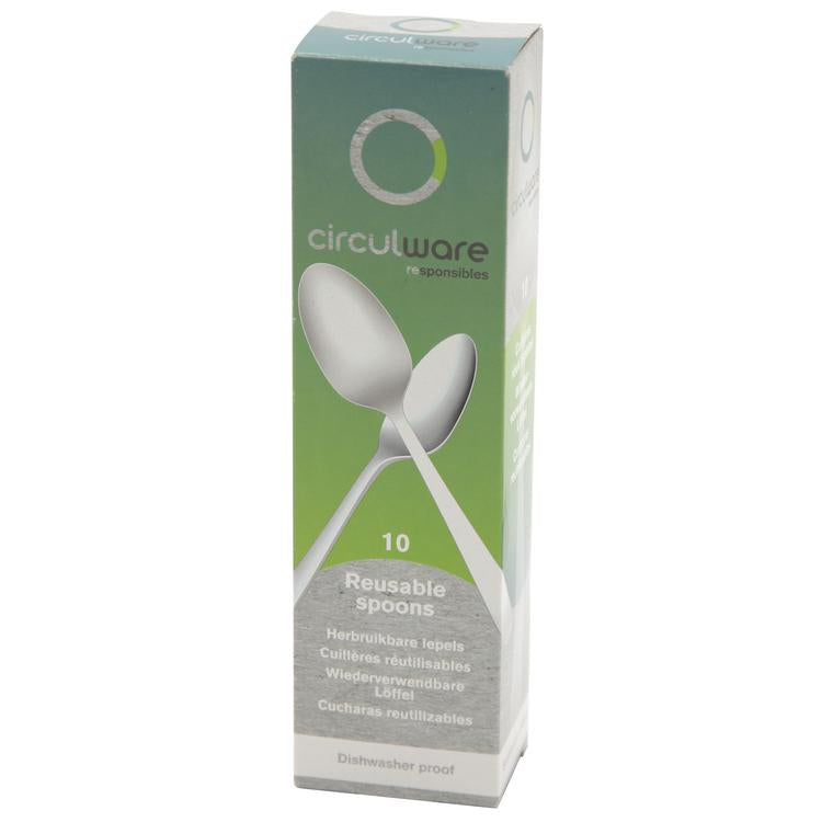 Papstar CIRCULWARE Einweg-Suppenlöffel – 200 Stk., 19 cm, Polypropylen, Weiss, spülmaschinengeeignet