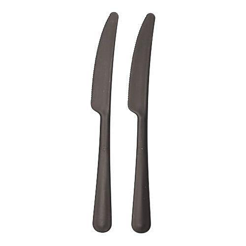 Papstar CIRCULWARE Mehrwegmesser – 19 cm, Polypropylen, Schwarz, recyclebar, spülmaschinengeeignet