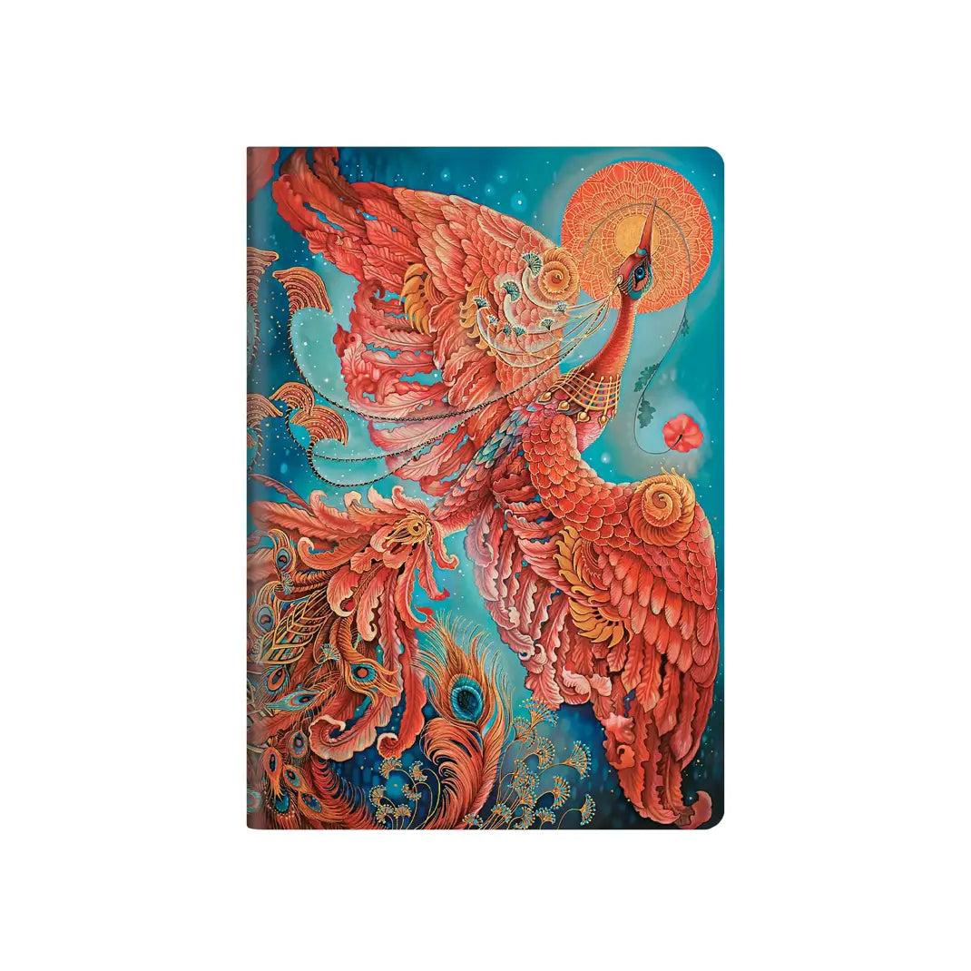 Paperblanks Feuervogel Notizheft – A6 – blanko – 80 Seiten