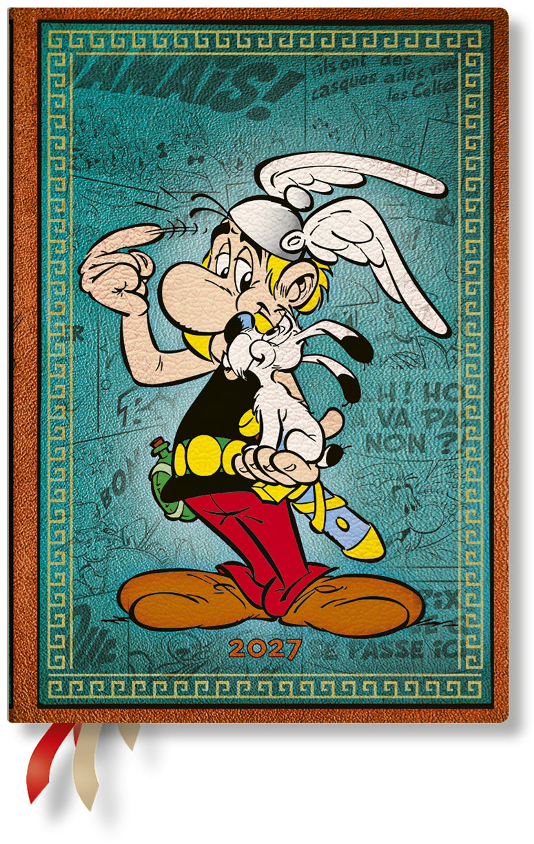 Paperblanks Asterix der Gallier – Wochenagenda 2027, 1 Woche/2 Seiten, 13 × 20 cm, Hardcover