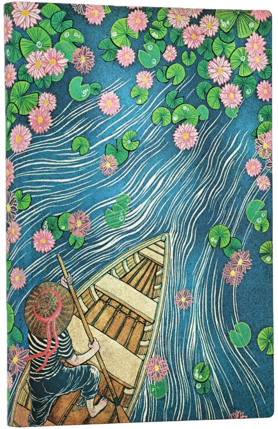 Paperblanks Fluss der Lotusblüten Notizbuch – Mini – liniert – 104 Blatt – Fadenheftung, Kapitalbänder, FSC