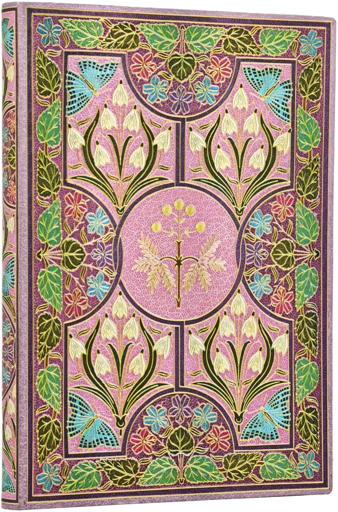 Paperblanks Blühendes Poesie Notizbuch – Midi – Blanko – 88 Blatt – Fadenheftung, Mimose, FSC
