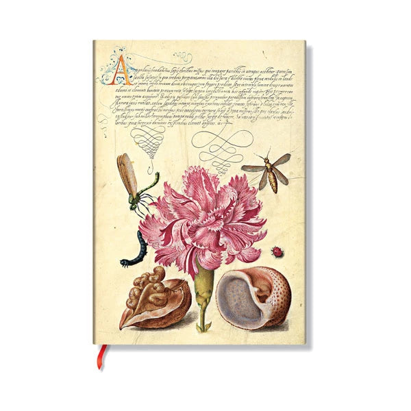 Paperblanks Notizbuch – 133 × 210 mm – blanko – 176 Seiten – Softcover, Flexis – Rosa Nelke