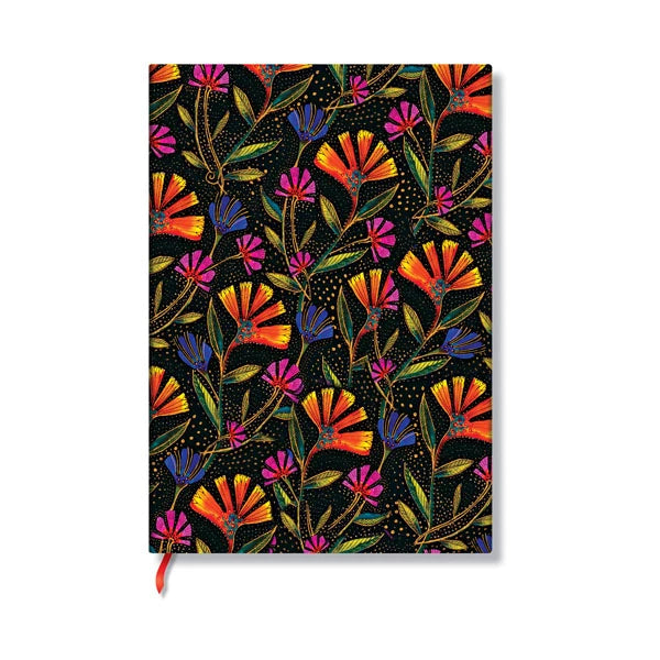 Paperblanks Wildblumen Notizbuch – 133 × 210 mm – liniert – 176 Seiten – Softcover