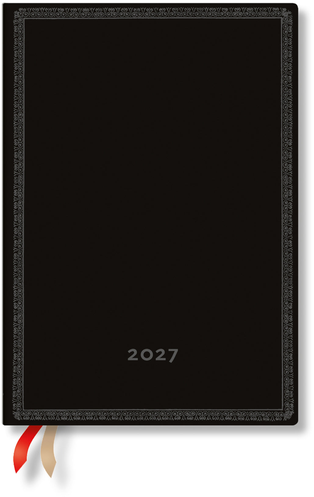 Paperblanks Black Edition FD1854-5 – Wochenagenda 2027, 1 Woche/2 Seiten, 13 × 18 cm, Softcover