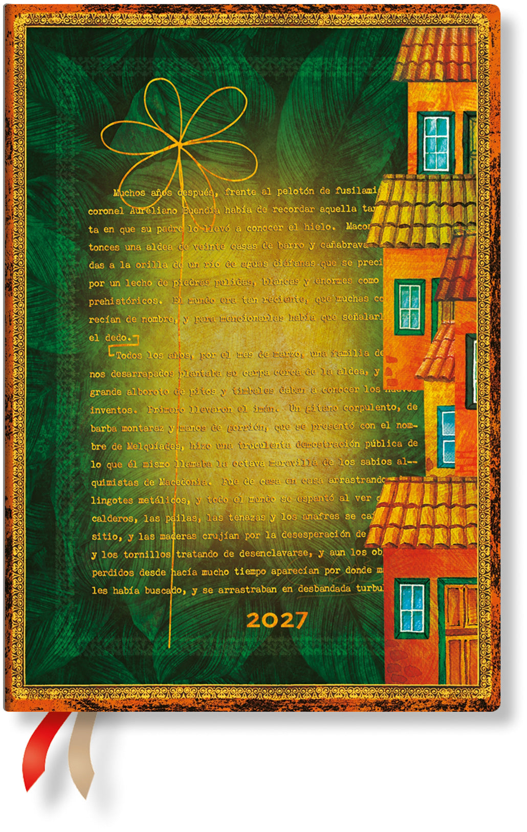 Paperblanks FD1857-6 – Wochenagenda 2027, 1 Woche/2 Seiten, 13 × 18 cm, Softcover, Einsamkeit