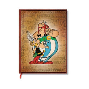 Paperblanks Ultra Notizbuch – 180 × 230 mm – liniert – 144 Seiten – Hardcover, Asterix & Obelix, orange, FSC