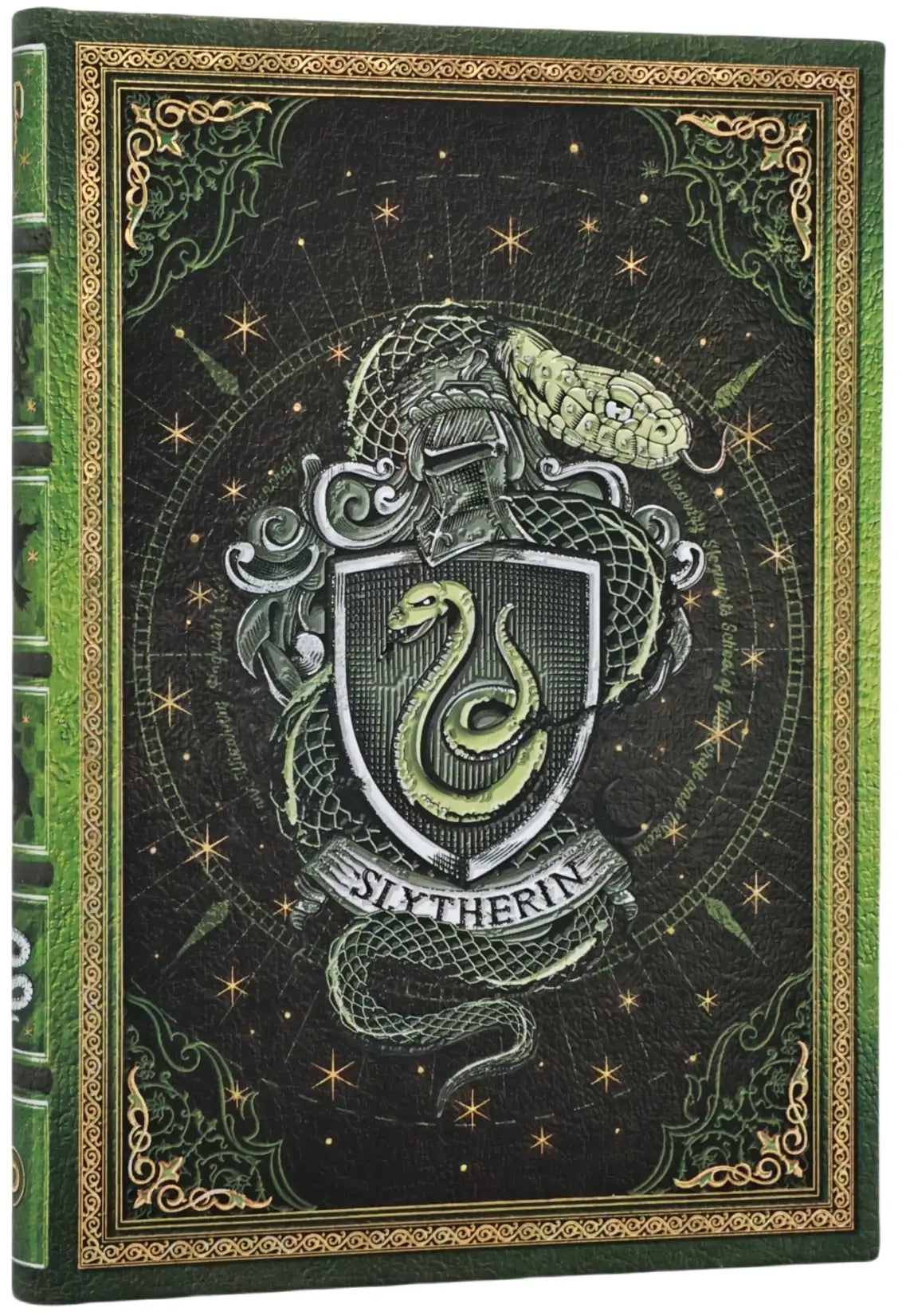 Paperblanks Harry Potter Notizbuch – 135 × 200 mm – liniert – 144 Seiten – Hardcover, Gummiband – Slytherin