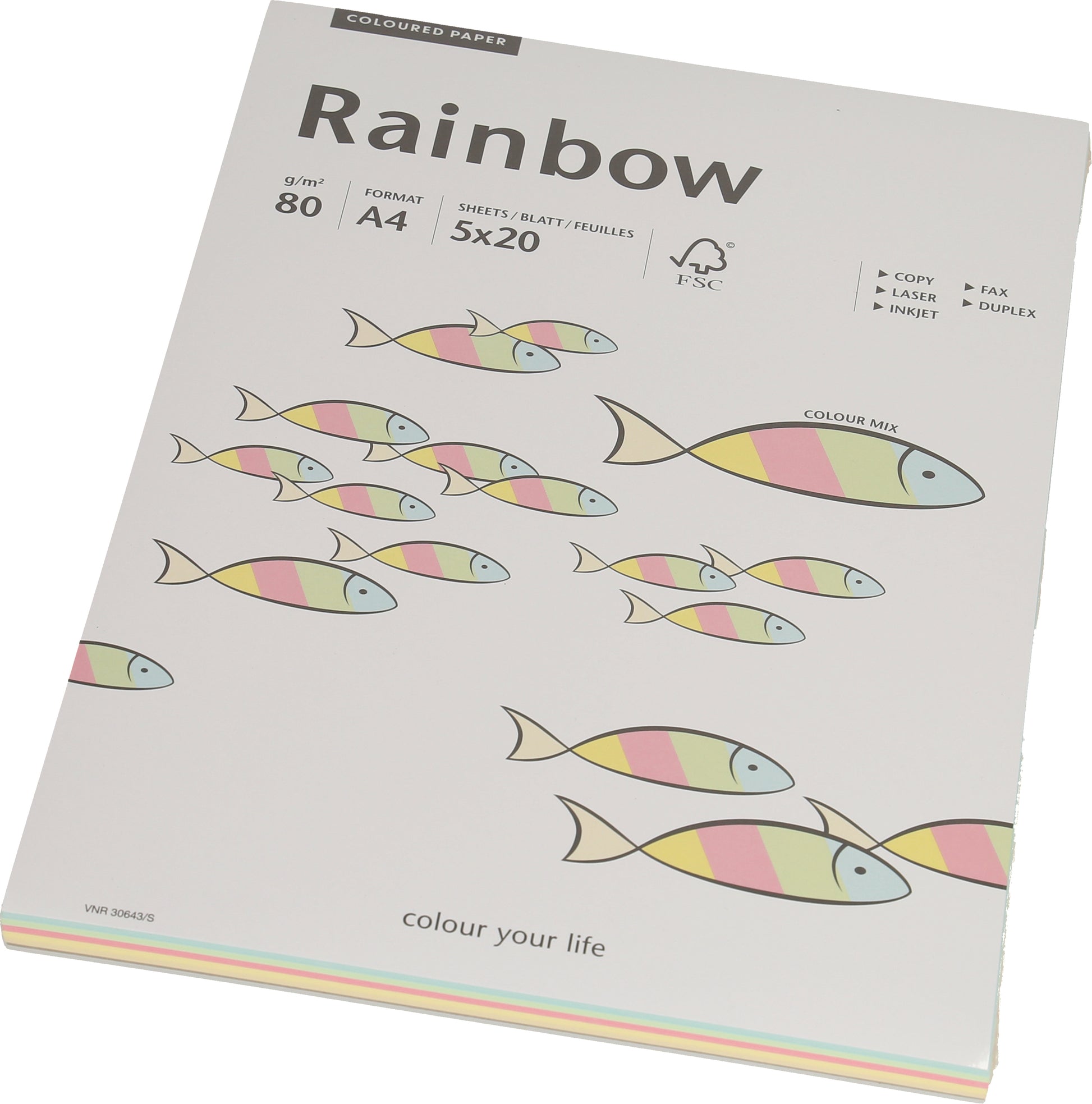 Papyrus Rainbow Farbiges Kopierpapier Pastell – A4, 80 g/m², 100 Blatt