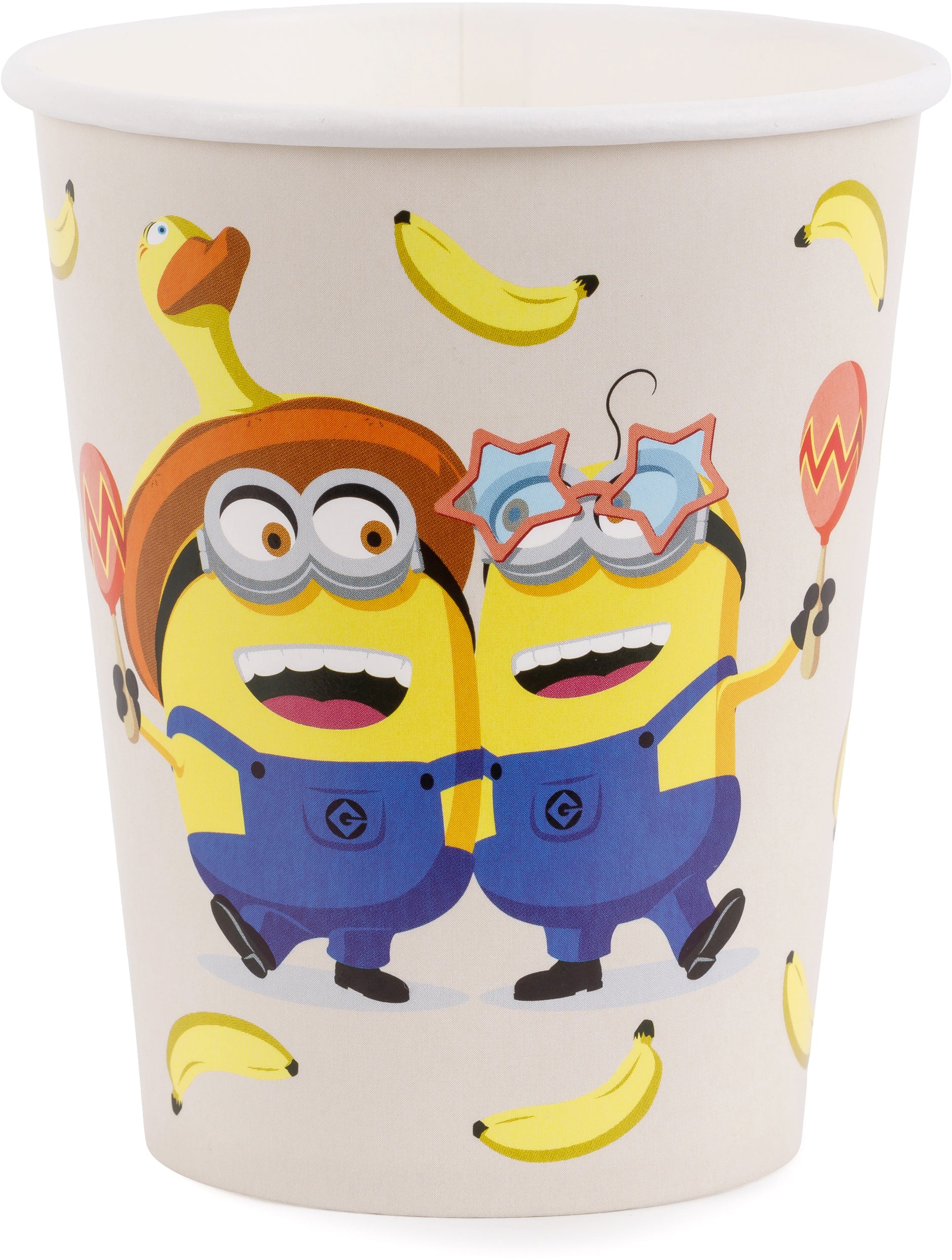 Partydeco Becher, Papier/Karton, für Kaltgetränke – 2,5 dl, Minions (beige) – 6 Stk.
