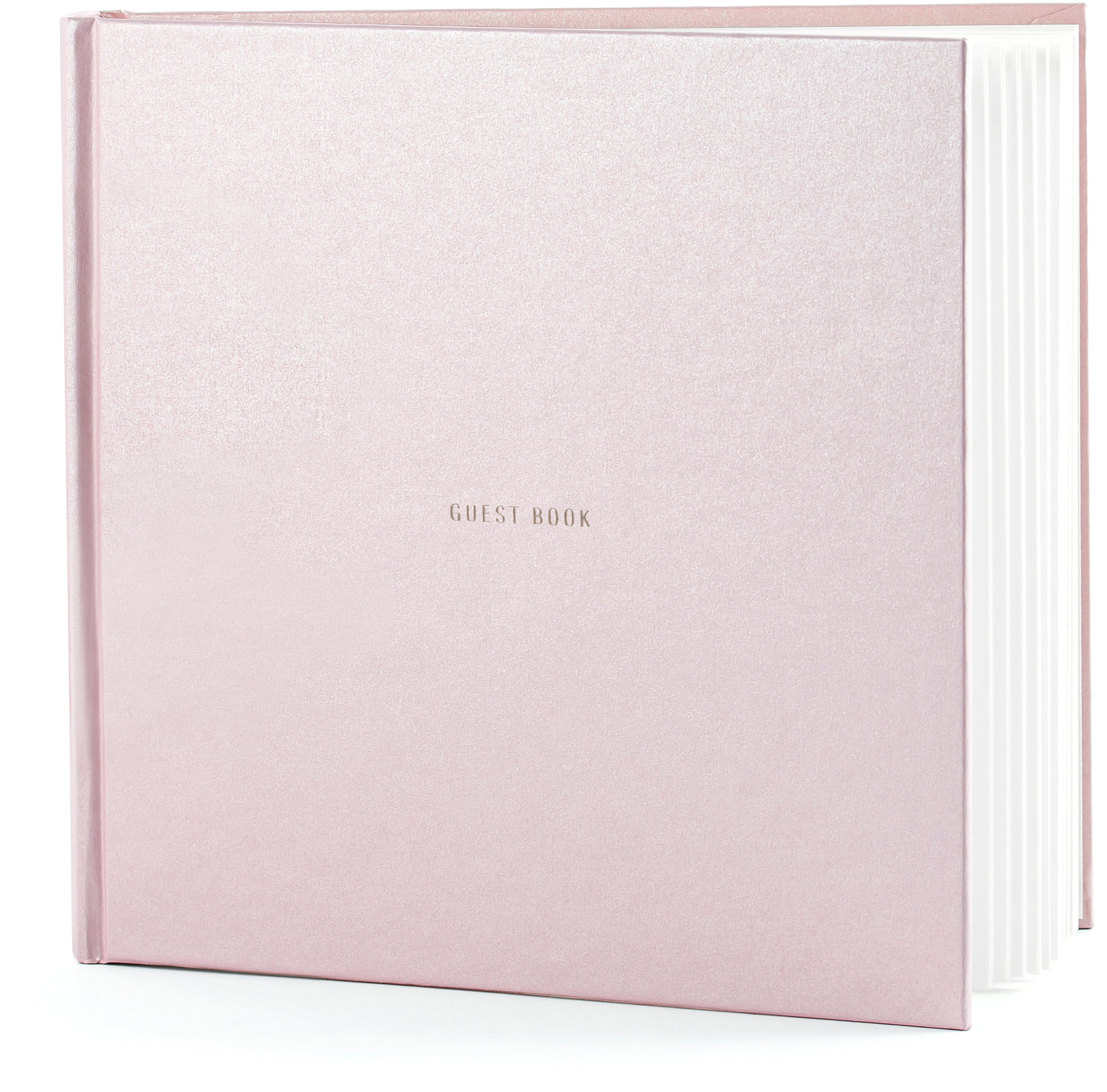 Partydeco Gästebuch – 120 Seiten – 205 × 205 mm – Hardcover, rosa