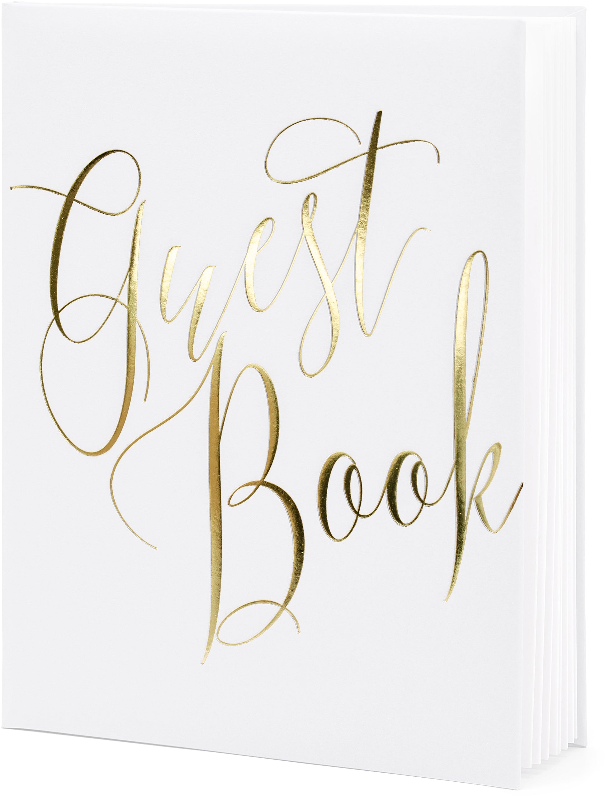 PartyDeco Gästebuch – 22 Seiten – 200 × 245 mm, weiss, gold