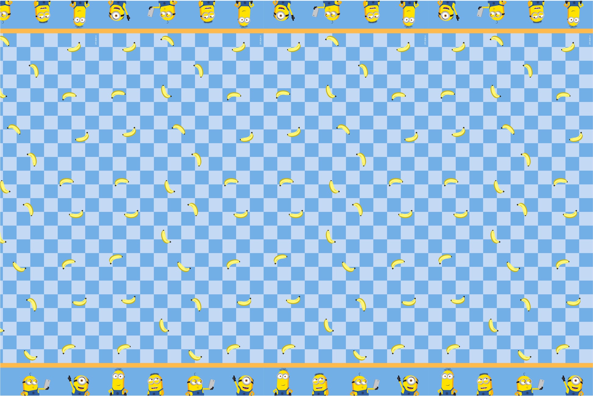 Partydeco Tischdecke – 17×37 cm, Papier, Blau/Gelb, Minions