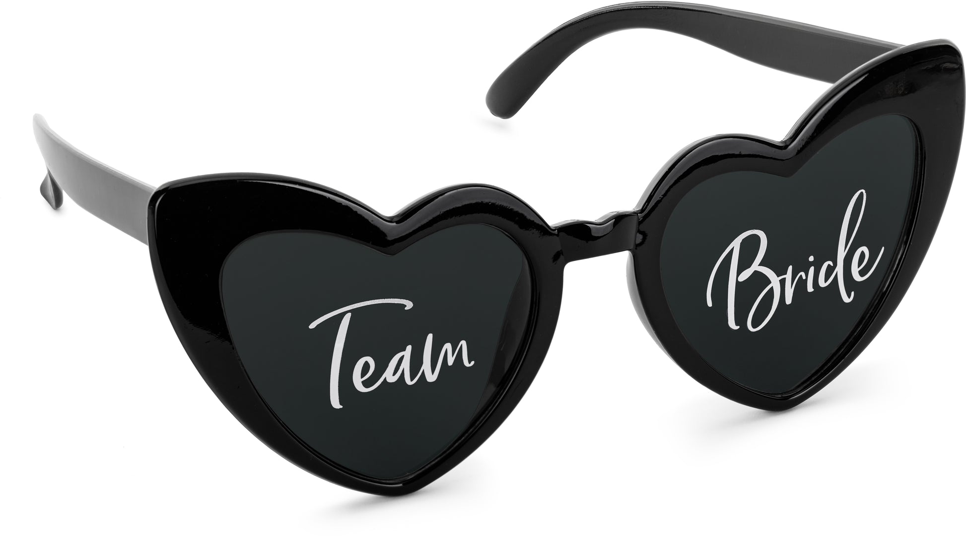 Partydeco Brille Team Bride (herzförmig) – Schwarz – 13 × 1 × 16 cm