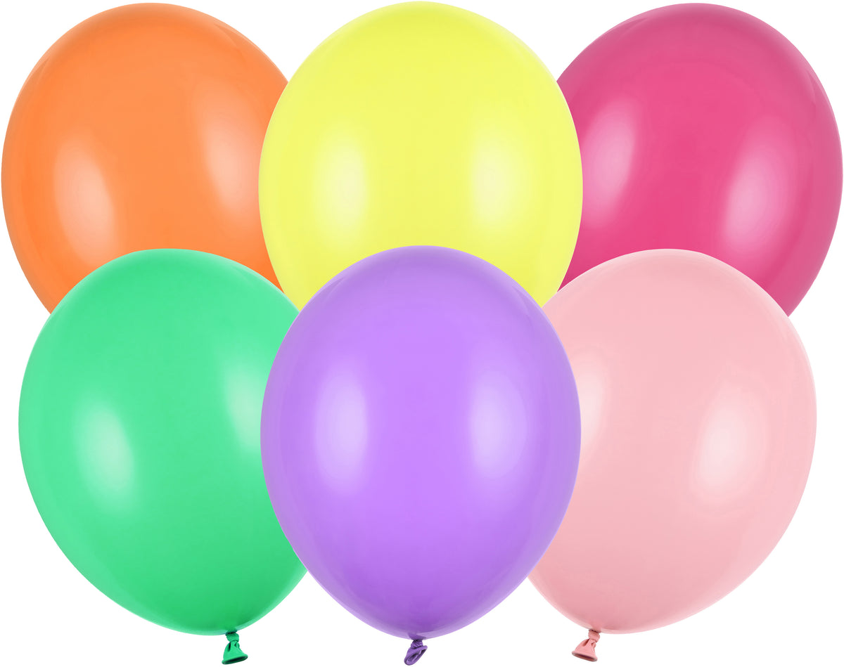 Partydeco Strong Ballons – Mehrfarbig – Ø 27 cm – 10 Stk