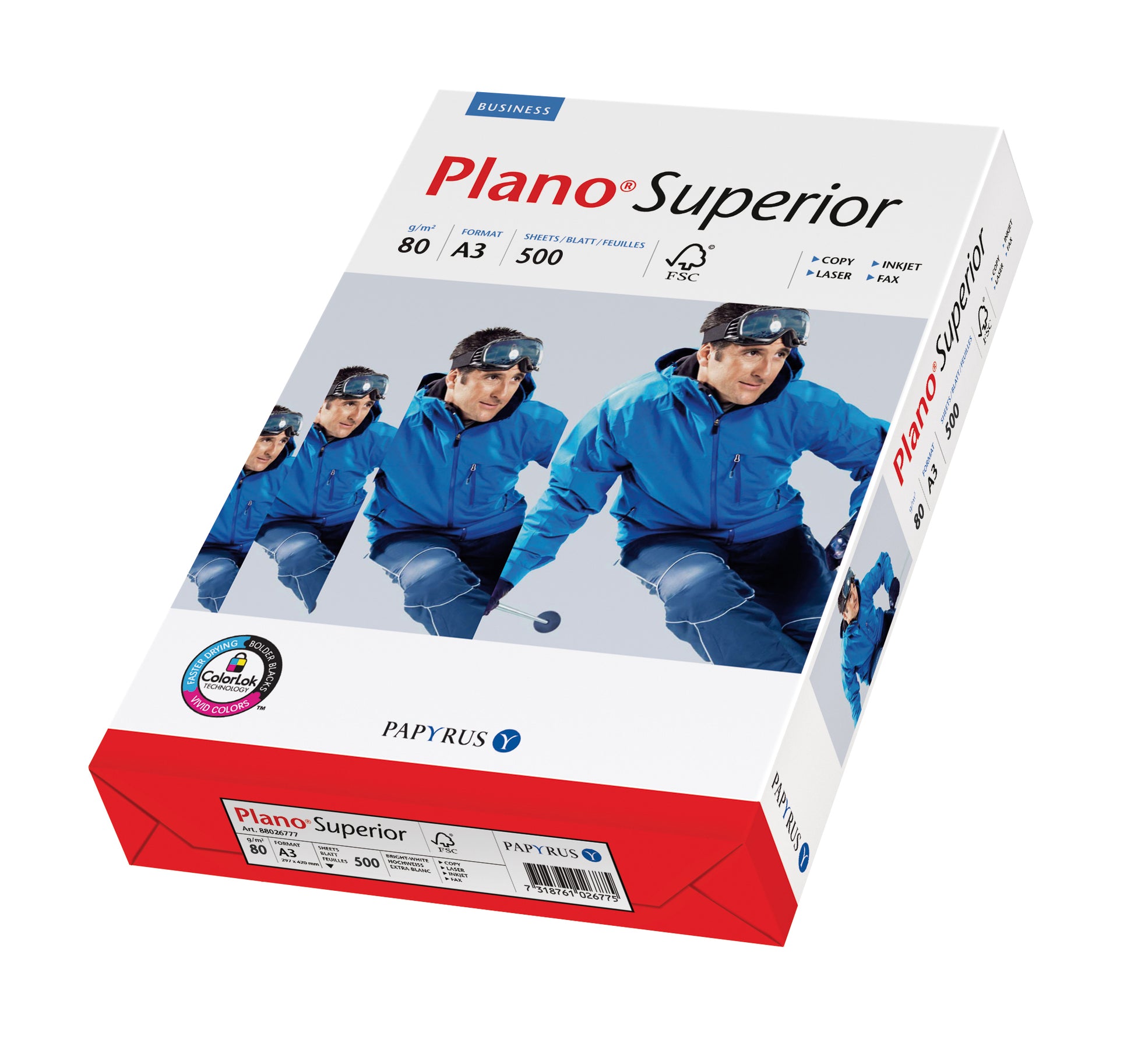 Plano SUPERIOR Kopierpapier Weiss – A3, 80 g/m², 500 Blatt